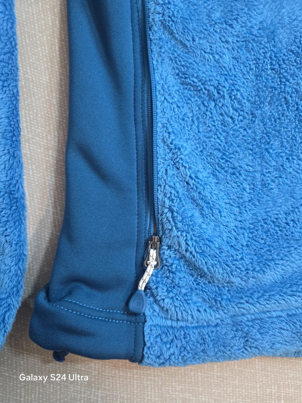 Mountain Hardwear Fleece Jacket Womens Small Blue Full Zip Lined Pockets Hiking